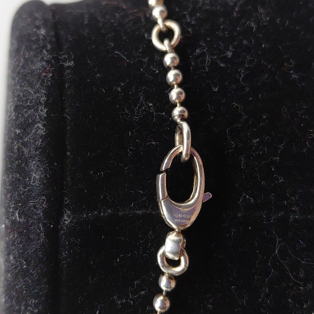 Gucci Interlocking G's Italian Luxury Necklace 925 Sterling Silver - Picture 3 of 3